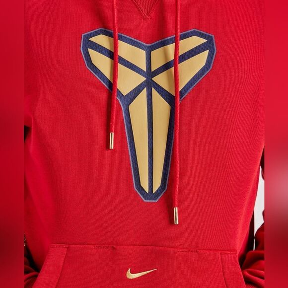 Nike Kobe Bryant Dri-FIT Pullover Hoodie Red Gold Men's XL Basketball HF0066-636 - Picture 3 of 14